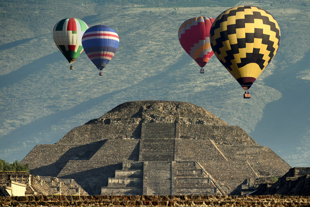 Vuelo en globo por Teotihuacan
